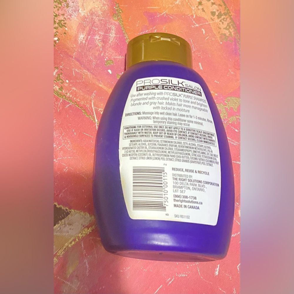 ποΈPro Silk Salon Purple Shampoo &ConditionerβCoconut Oil & Shea Butter 14OZ - Picture 8 of 9